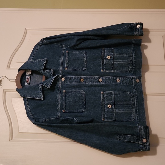 Bill Blass vintage denim jacket size Large PL new condition - Picture 1 of 5